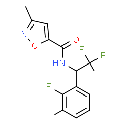ChemSpider 2D Image | N-[1-(2,3-Difluorophenyl)-2,2,2-trifluoroethyl]-3-methyl-1,2-oxazole-5-carboxamide | C13H9F5N2O2
