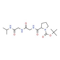 ChemSpider 2D Image | 1-{[(2-Methyl-2-propanyl)oxy]carbonyl}prolylglycyl-N-isopropylglycinamide | C17H30N4O5