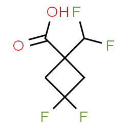 ChemSpider 2D Image | 1-(Difluoromethyl)-3,3-difluorocyclobutanecarboxylic acid | C6H6F4O2