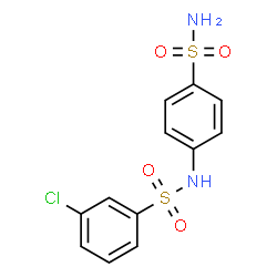 ChemSpider 2D Image | 3-Chloro-N-(4-sulfamoylphenyl)benzenesulfonamide | C12H11ClN2O4S2