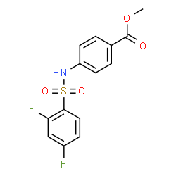 ChemSpider 2D Image | Methyl 4-{[(2,4-difluorophenyl)sulfonyl]amino}benzoate | C14H11F2NO4S