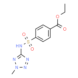 ChemSpider 2D Image | Ethyl 4-[(2-methyl-2H-tetrazol-5-yl)sulfamoyl]benzoate | C11H13N5O4S