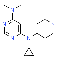 ChemSpider 2D Image | N-Cyclopropyl-N',N'-dimethyl-N-(4-piperidinyl)-4,6-pyrimidinediamine | C14H23N5