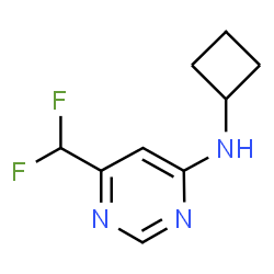 ChemSpider 2D Image | N-Cyclobutyl-6-(difluoromethyl)-4-pyrimidinamine | C9H11F2N3
