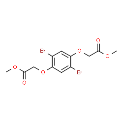 ChemSpider 2D Image | Dimethyl 2,2'-[(2,5-dibromo-1,4-phenylene)bis(oxy)]diacetate | C12H12Br2O6