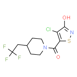 ChemSpider 2D Image | (4-Chloro-3-hydroxy-1,2-thiazol-5-yl)[4-(2,2,2-trifluoroethyl)-1-piperidinyl]methanone | C11H12ClF3N2O2S