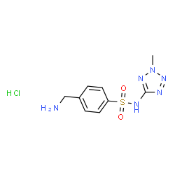 ChemSpider 2D Image | 4-(Aminomethyl)-N-(2-methyl-2H-tetrazol-5-yl)benzenesulfonamide hydrochloride (1:1) | C9H13ClN6O2S