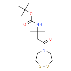 ChemSpider 2D Image | 2-Methyl-2-propanyl [4-(1,2,5-dithiazepan-5-yl)-2-methyl-4-oxo-2-butanyl]carbamate | C14H26N2O3S2