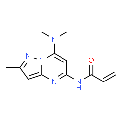 ChemSpider 2D Image | N-[7-(Dimethylamino)-2-methylpyrazolo[1,5-a]pyrimidin-5-yl]acrylamide | C12H15N5O