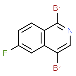 ChemSpider 2D Image | 1,4-Dibromo-6-fluoroisoquinoline | C9H4Br2FN