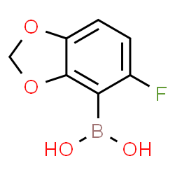 ChemSpider 2D Image | (5-Fluoro-1,3-benzodioxol-4-yl)boronic acid | C7H6BFO4