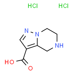 ChemSpider 2D Image | 4H,5H,6H,7H-pyrazolo[1,5-a]pyrazine-3-carboxylic acid dihydrochloride | C7H11Cl2N3O2