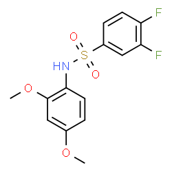 ChemSpider 2D Image | N-(2,4-Dimethoxyphenyl)-3,4-difluorobenzenesulfonamide | C14H13F2NO4S