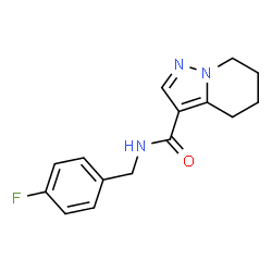 ChemSpider 2D Image | N-(4-Fluorobenzyl)-4,5,6,7-tetrahydropyrazolo[1,5-a]pyridine-3-carboxamide | C15H16FN3O
