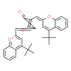 ChemSpider 2D Image | 4-{[4-(2-Methyl-2-propanyl)-2-chromeniumyl]methylene}-2-{(E)-[4-(2-methyl-2-propanyl)-2H-chromen-2-ylidene]methyl}-3-oxo-1-cyclobuten-1-olate | C32H30O4