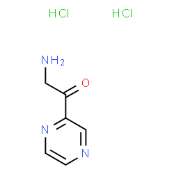 ChemSpider 2D Image | 2-Amino-1-(2-pyrazinyl)ethanone dihydrochloride | C6H9Cl2N3O