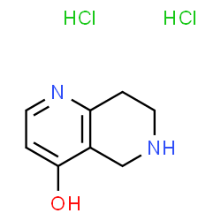 ChemSpider 2D Image | 5,6,7,8-Tetrahydro-1,6-naphthyridin-4-ol dihydrochloride | C8H12Cl2N2O