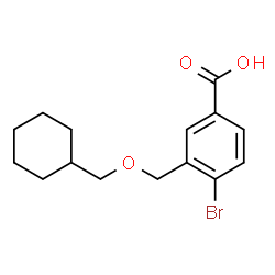 ChemSpider 2D Image | 4-Bromo-3-[(cyclohexylmethoxy)methyl]benzoic acid | C15H19BrO3