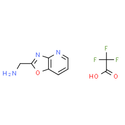 ChemSpider 2D Image | 1-([1,3]Oxazolo[4,5-b]pyridin-2-yl)methanamine trifluoroacetate (1:1) | C9H8F3N3O3