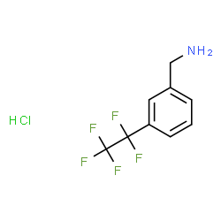 ChemSpider 2D Image | 1-[3-(Pentafluoroethyl)phenyl]methanamine hydrochloride (1:1) | C9H9ClF5N