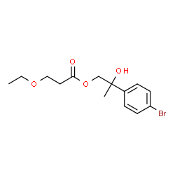 ChemSpider 2D Image | 2-(4-Bromophenyl)-2-hydroxypropyl 3-ethoxypropanoate | C14H19BrO4