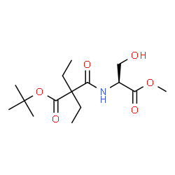 ChemSpider 2D Image | 2-Methyl-2-propanyl 2-ethyl-2-{[(2S)-3-hydroxy-1-methoxy-1-oxo-2-propanyl]carbamoyl}butanoate | C15H27NO6