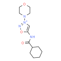 ChemSpider 2D Image | 5-[(Cyclohexylcarbonyl)amino]-3-(4-morpholinyl)-1,2,3-oxadiazol-3-ium | C13H21N4O3
