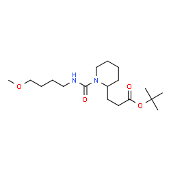 ChemSpider 2D Image | 2-Methyl-2-propanyl 3-{1-[(4-methoxybutyl)carbamoyl]-2-piperidinyl}propanoate | C18H34N2O4