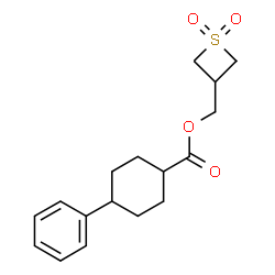 ChemSpider 2D Image | (1,1-Dioxido-3-thietanyl)methyl 4-phenylcyclohexanecarboxylate | C17H22O4S