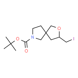 ChemSpider 2D Image | tert-butyl 3-(iodomethyl)-2-oxa-7-azaspiro[4.4]nonane-7-carboxylate | C13H22INO3