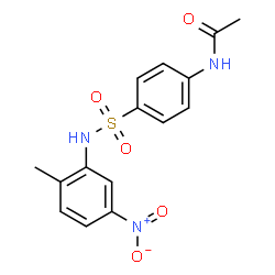 ChemSpider 2D Image | N-{4-[(2-Methyl-5-nitrophenyl)sulfamoyl]phenyl}acetamide | C15H15N3O5S