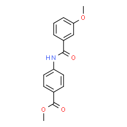 ChemSpider 2D Image | Methyl 4-[(3-methoxybenzoyl)amino]benzoate | C16H15NO4