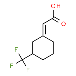 ChemSpider 2D Image | (2E)-[3-(Trifluoromethyl)cyclohexylidene]acetic acid | C9H11F3O2
