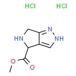 ChemSpider 2D Image | methyl 2H,4H,5H,6H-pyrrolo[3,4-c]pyrazole-4-carboxylate dihydrochloride | C7H11Cl2N3O2