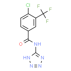 ChemSpider 2D Image | 4-Chloro-N-(1H-tetrazol-5-yl)-3-(trifluoromethyl)benzamide | C9H5ClF3N5O