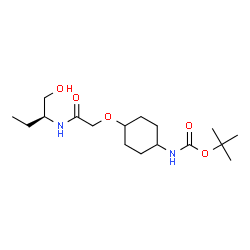 ChemSpider 2D Image | 2-Methyl-2-propanyl [4-(2-{[(2S)-1-hydroxy-2-butanyl]amino}-2-oxoethoxy)cyclohexyl]carbamate | C17H32N2O5