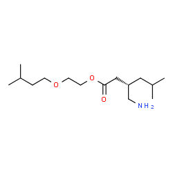 ChemSpider 2D Image | 2-(3-Methylbutoxy)ethyl (3S)-3-(aminomethyl)-5-methylhexanoate | C15H31NO3