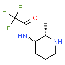 ChemSpider 2D Image | 2,2,2-Trifluoro-N-[(2S,3S)-2-methyl-3-piperidinyl]acetamide | C8H13F3N2O