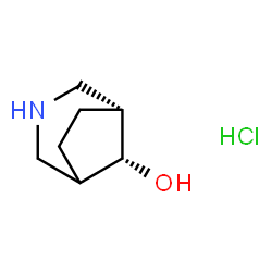 ChemSpider 2D Image | (1R,8S)-3-Azabicyclo[3.2.1]octan-8-ol hydrochloride (1:1) | C7H14ClNO