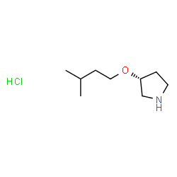 ChemSpider 2D Image | (3R)-3-(3-Methylbutoxy)pyrrolidine hydrochloride (1:1) | C9H20ClNO