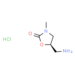 ChemSpider 2D Image | (5R)-5-(Aminomethyl)-3-methyl-1,3-oxazolidin-2-one hydrochloride (1:1) | C5H11ClN2O2