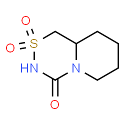 ChemSpider 2D Image | Hexahydropyrido[1,2-d][1,2,4]thiadiazin-4(3H)-one 2,2-dioxide | C7H12N2O3S