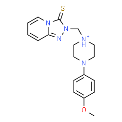 ChemSpider 2D Image | 4-(4-Methoxyphenyl)-1-[(3-thioxo[1,2,4]triazolo[4,3-a]pyridin-2(3H)-yl)methyl]piperazin-1-ium | C18H22N5OS