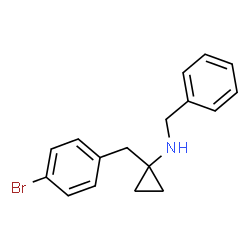 ChemSpider 2D Image | N-Benzyl-1-(4-bromobenzyl)cyclopropanamine | C17H18BrN