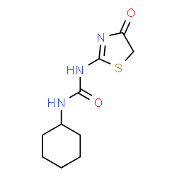 ChemSpider 2D Image | 1-Cyclohexyl-3-(4-oxo-4,5-dihydro-1,3-thiazol-2-yl)urea | C10H15N3O2S