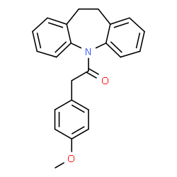 ChemSpider 2D Image | 1-(10,11-Dihydro-dibenzo[b,f]azepin-5-yl)-2-(4-methoxy-phenyl)-ethanone | C23H21NO2