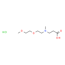 ChemSpider 2D Image | N-[2-(2-Methoxyethoxy)ethyl]-N-methyl-beta-alanine hydrochloride (1:1) | C9H20ClNO4