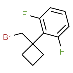 ChemSpider 2D Image | 2-[1-(Bromomethyl)cyclobutyl]-1,3-difluorobenzene | C11H11BrF2