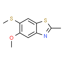 ChemSpider 2D Image | 5-Methoxy-2-methyl-6-(methylthio)benzo[d]thiazole | C10H11NOS2