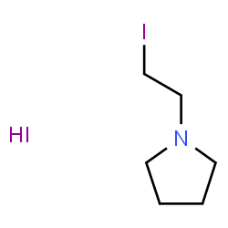 ChemSpider 2D Image | 1-(2-Iodoethyl)pyrrolidine hydroiodide (1:1) | C6H13I2N